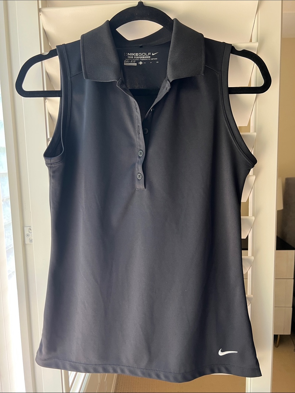 Nike Black Sleeveless Polo Tank Top